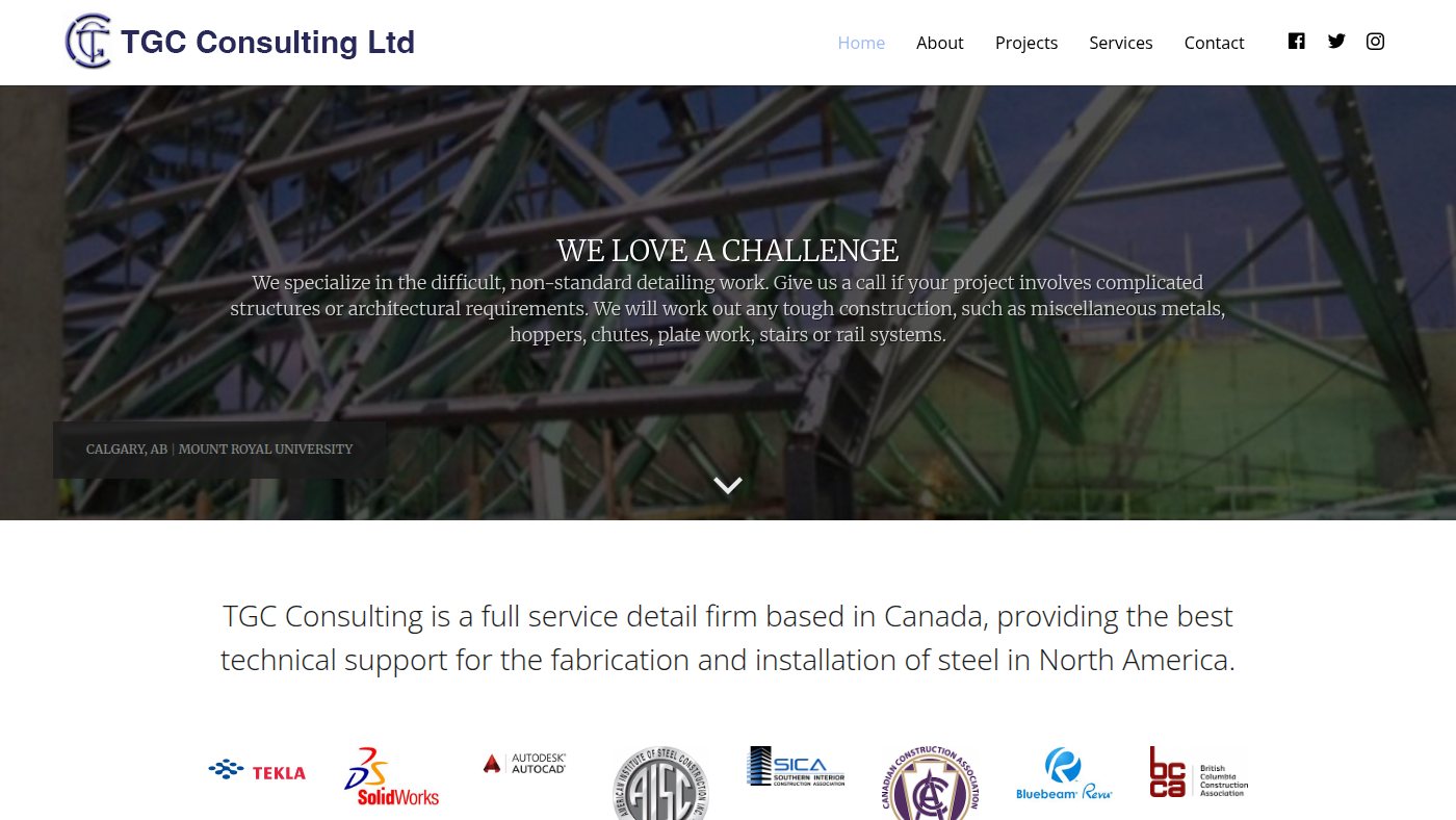 The home page of tgcconsulting.com