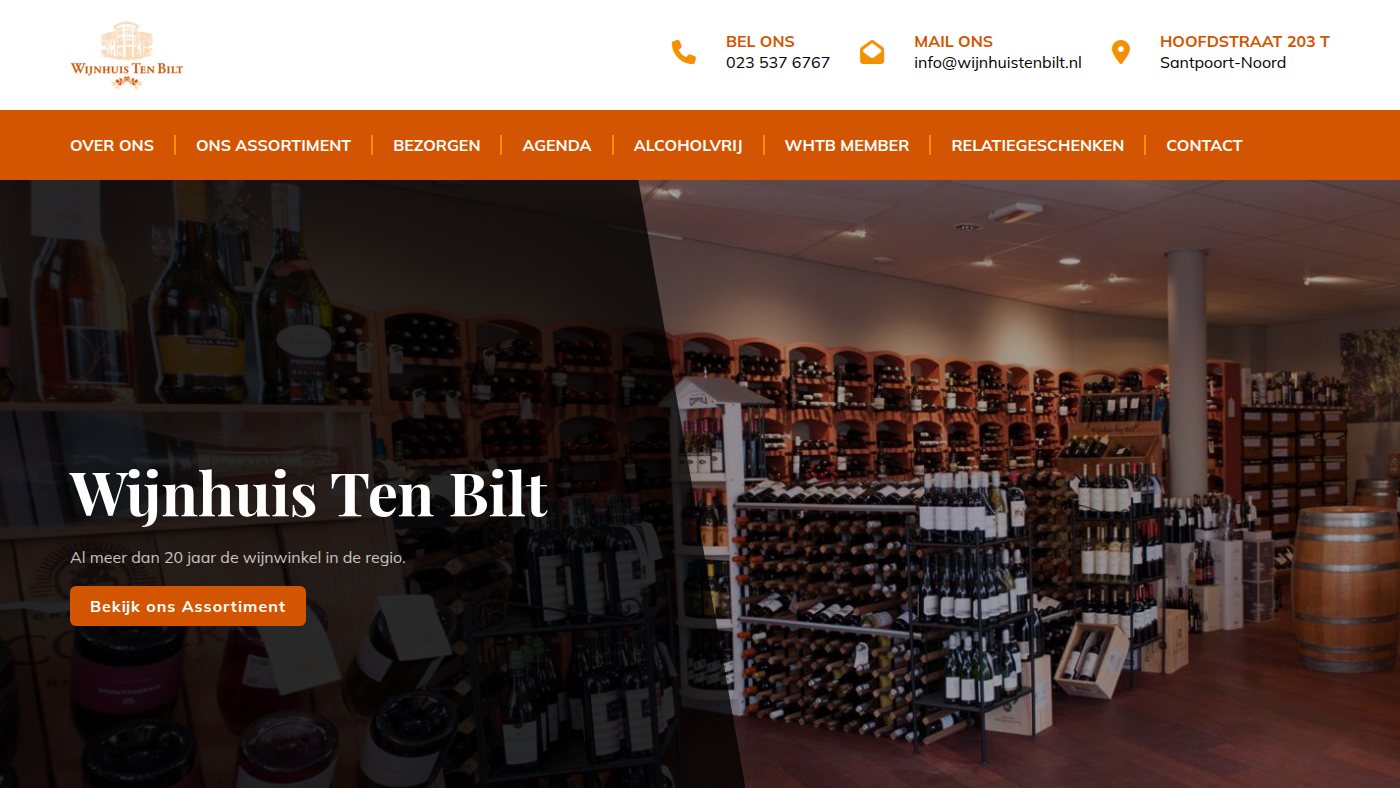 The home page of wijnhuistenbilt.nl