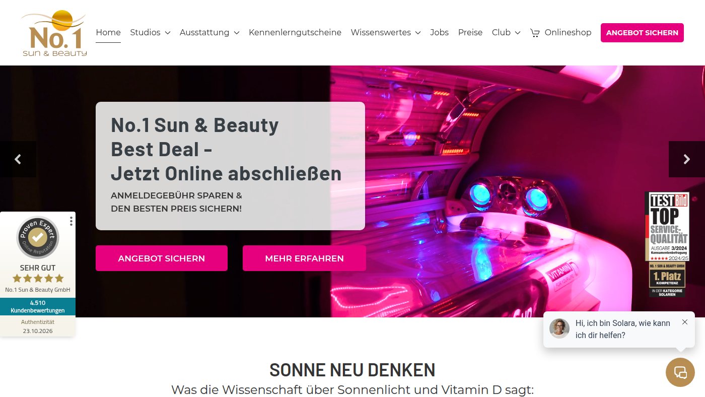The home page of beste-sonne.de