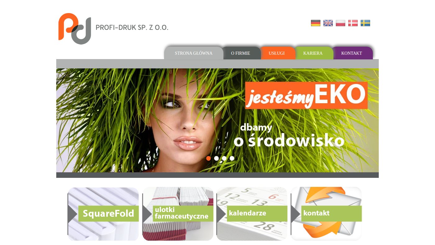 The home page of profi-druk.pl