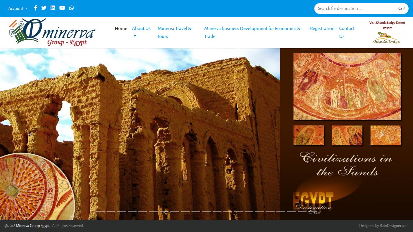 The home page of minervagroupegypt.com