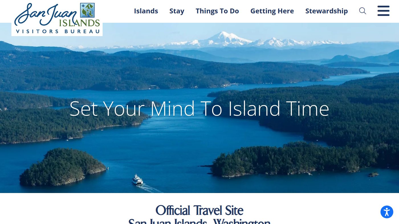 The home page of visitsanjuans.com