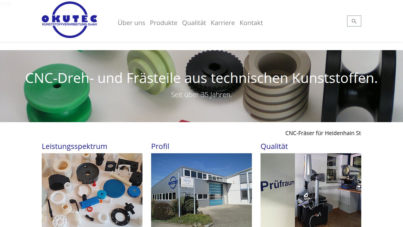 The home page of okutec.de