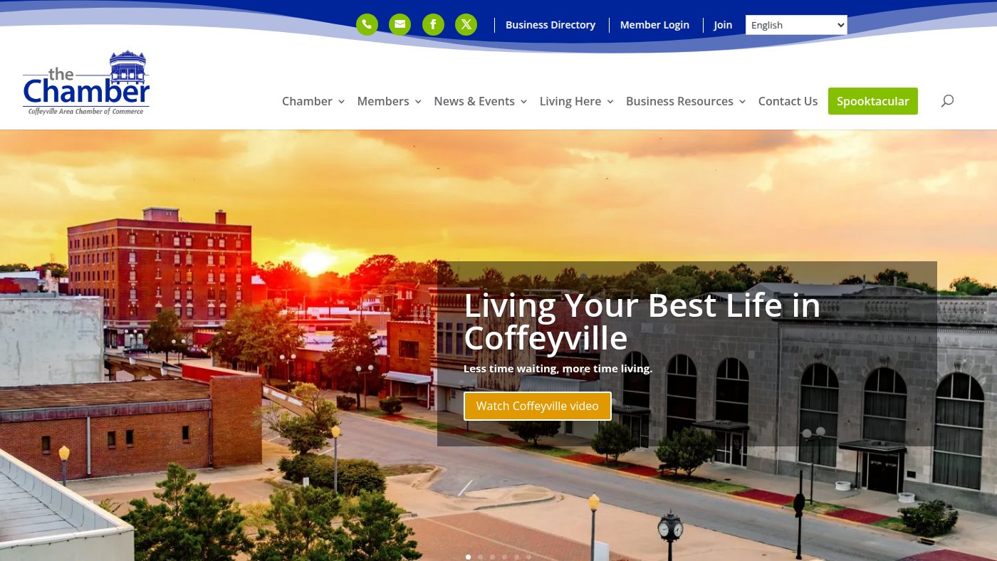 The home page of coffeyvillechamber.org