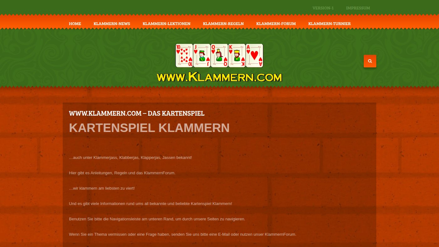 The home page of klammern.com