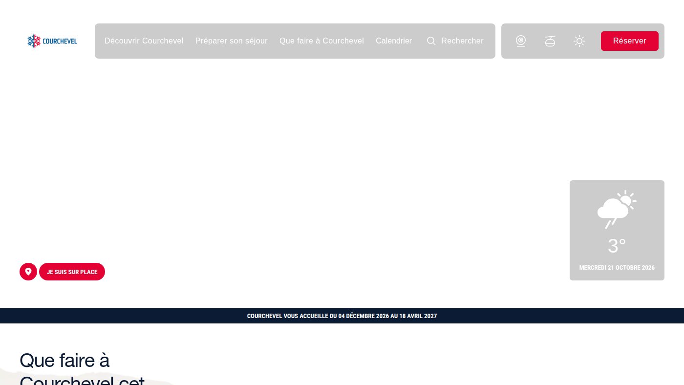 The home page of courchevel.com