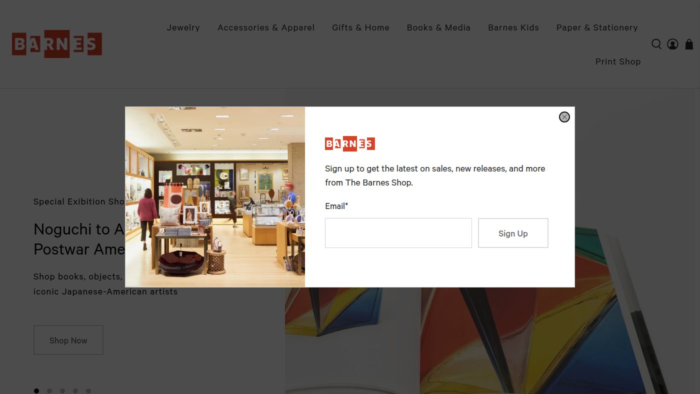 The home page of shop.barnesfoundation.org