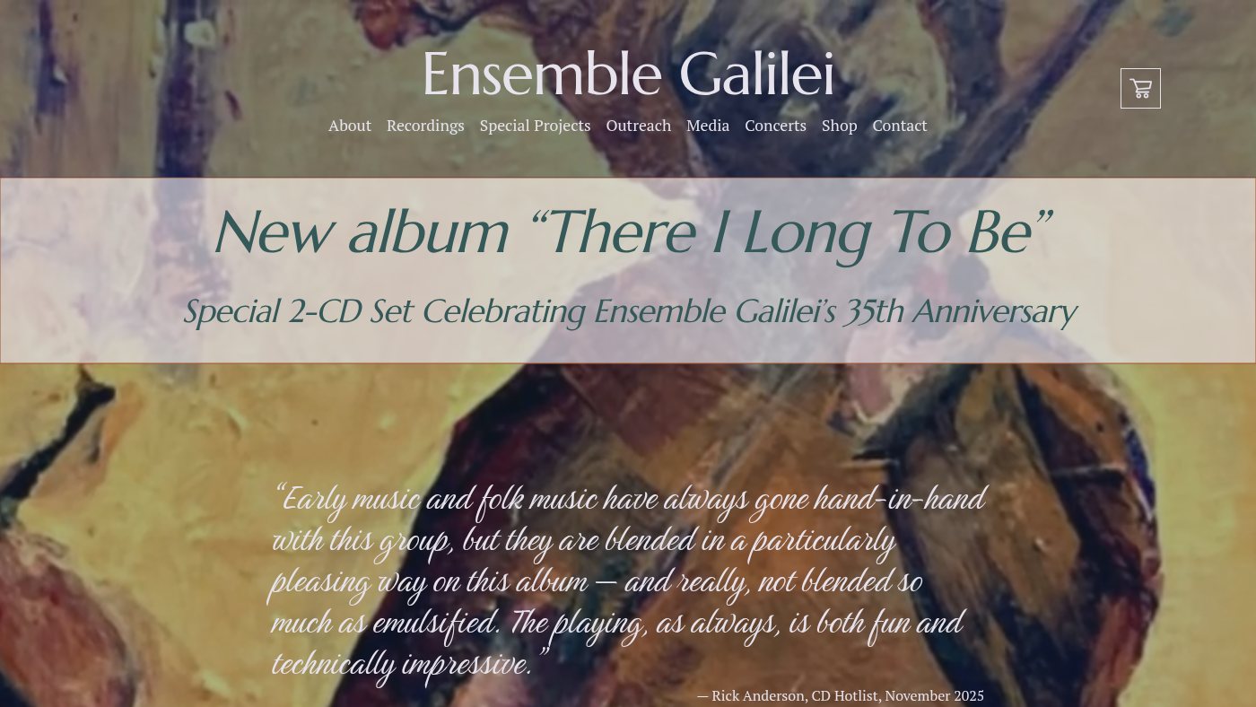 The home page of egmusic.com