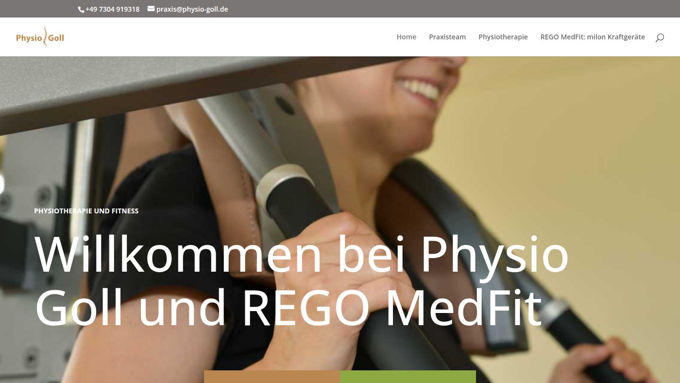 The home page of physio-goll.de