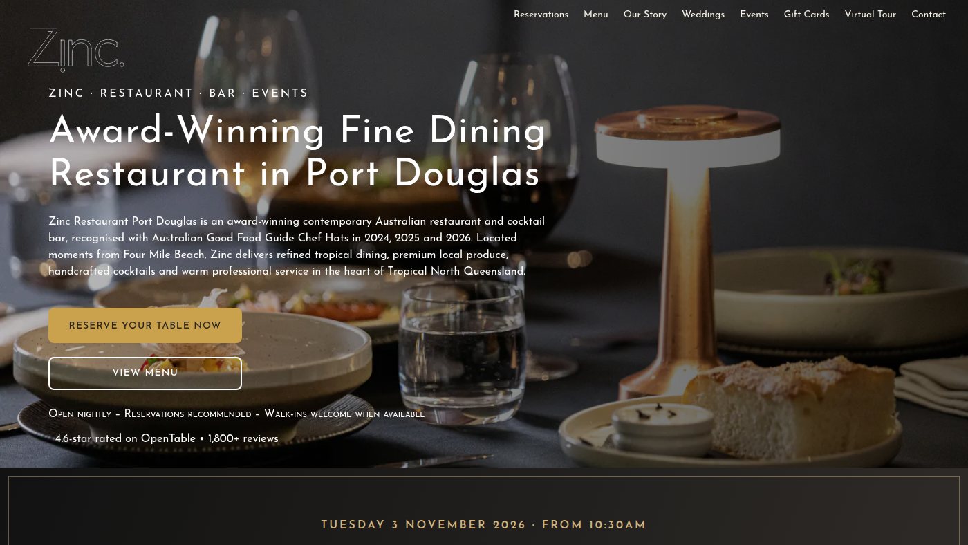 The home page of zincportdouglas.com