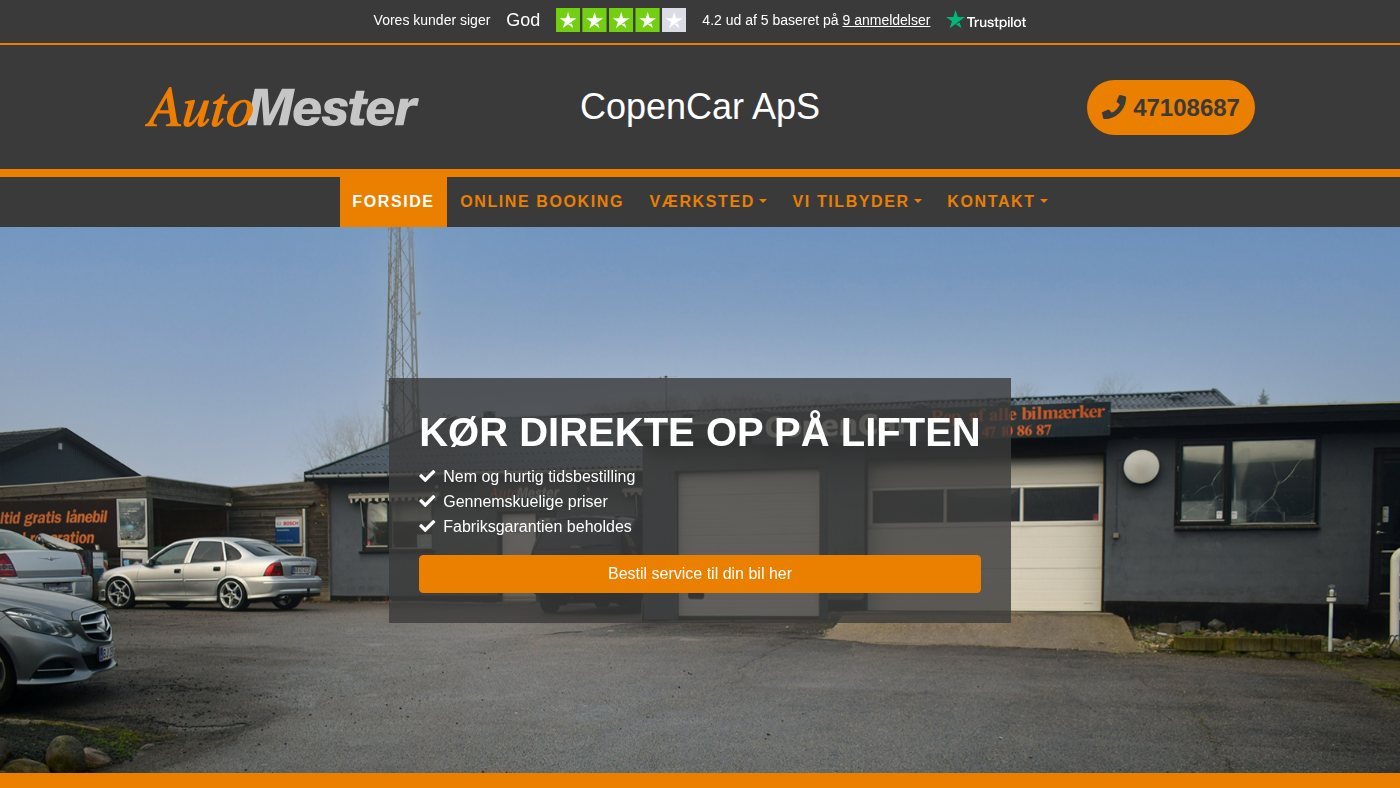 The home page of copencar.dk
