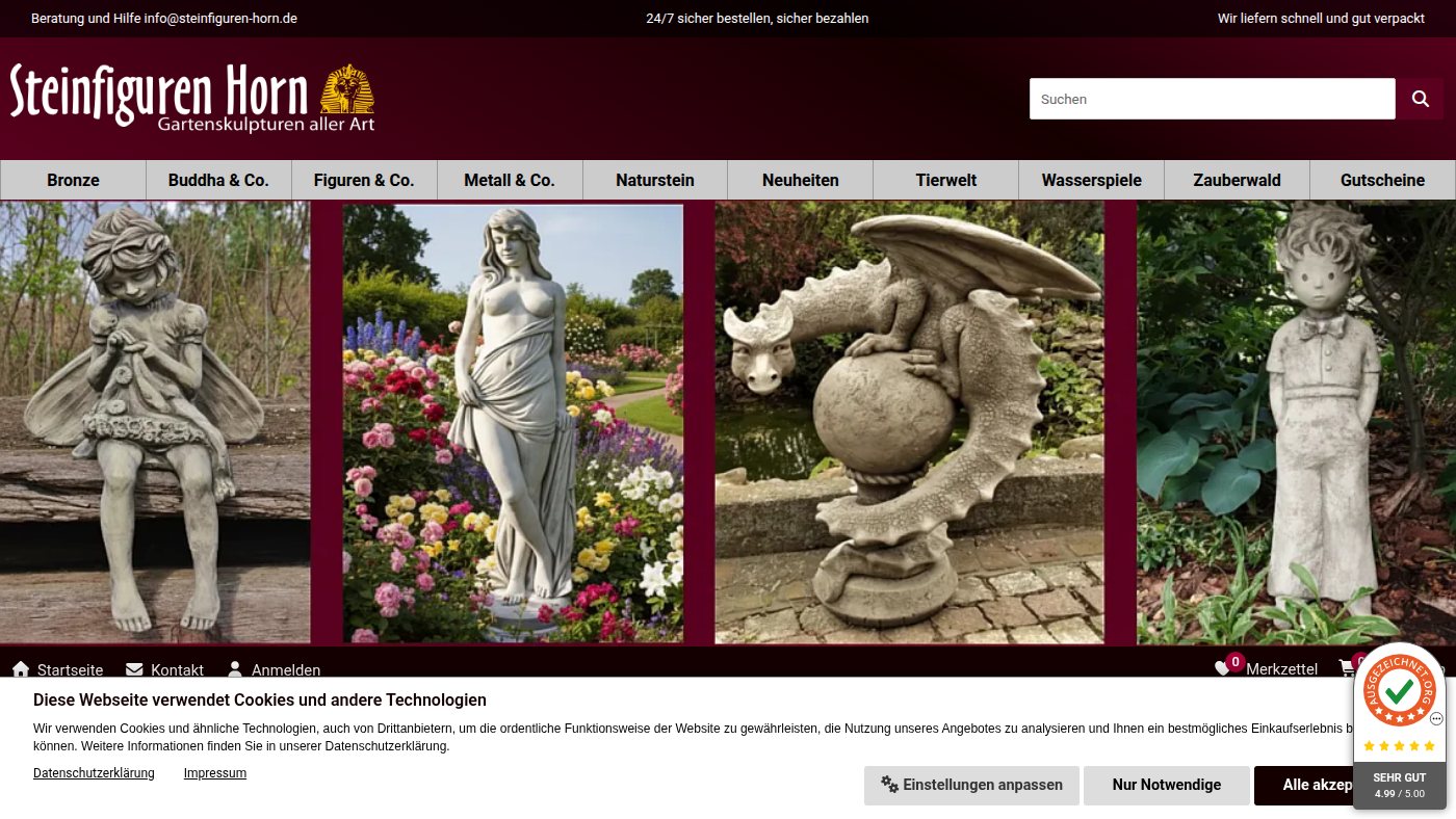 The home page of steinfiguren-horn.de