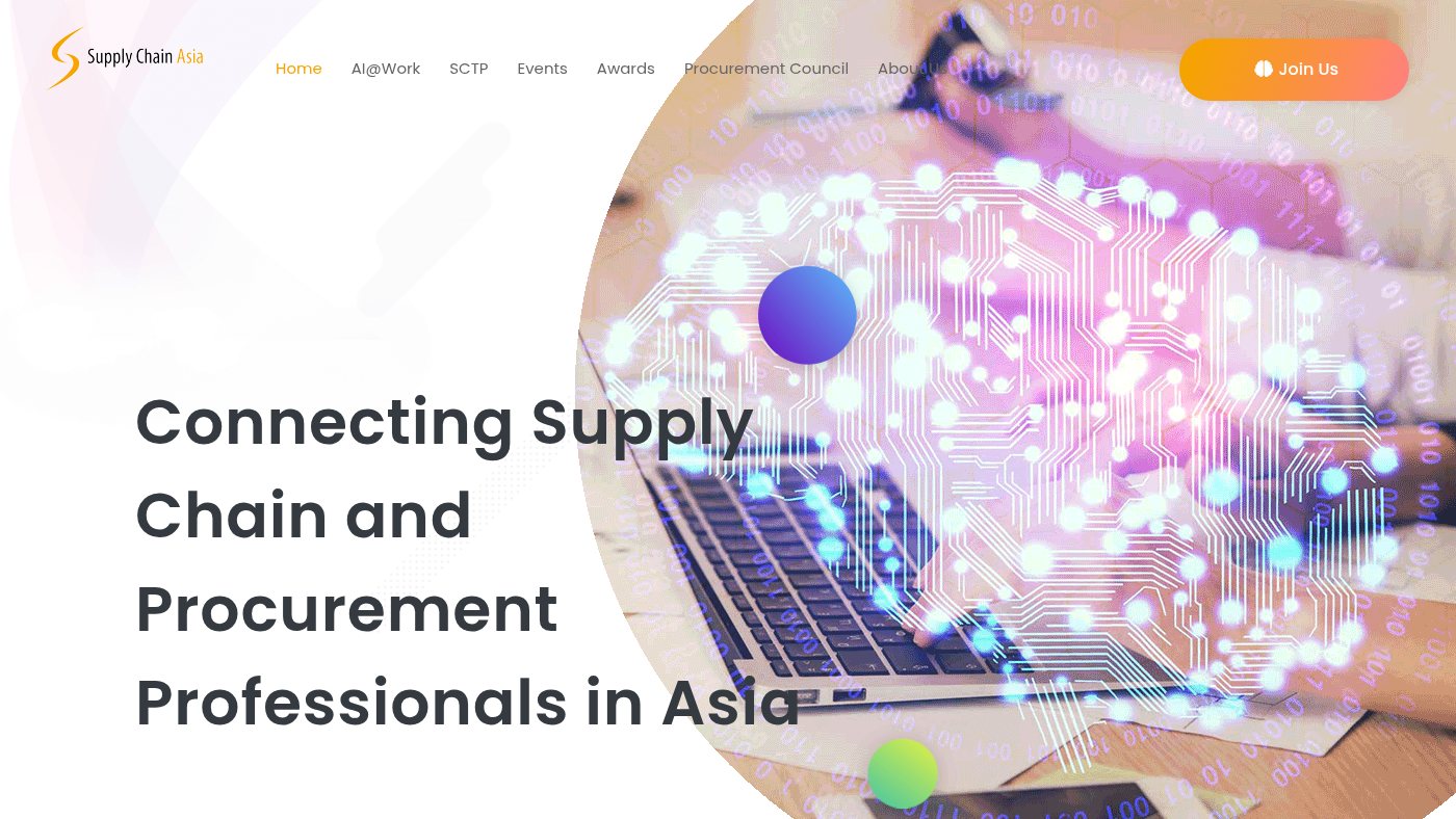 The home page of supplychainasia.org