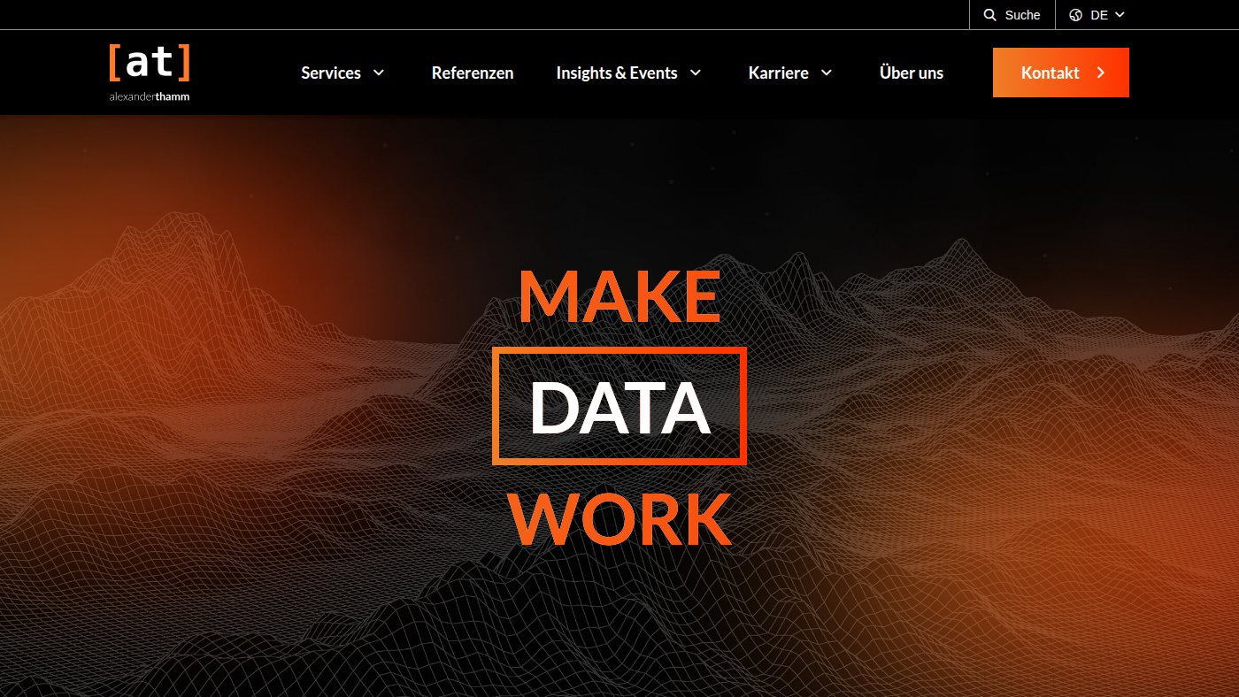 The home page of alexanderthamm.com