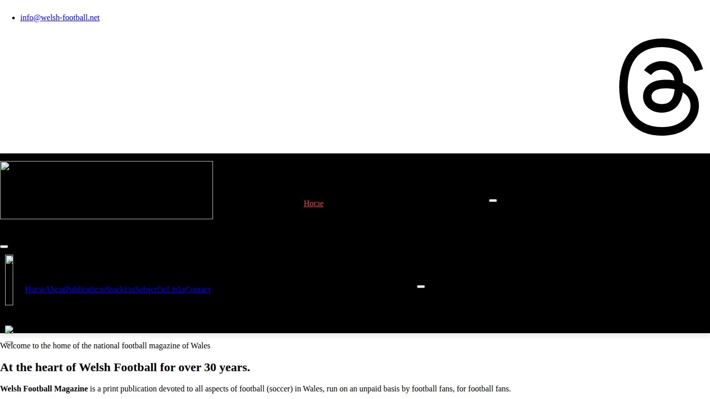 The home page of welsh-football.net