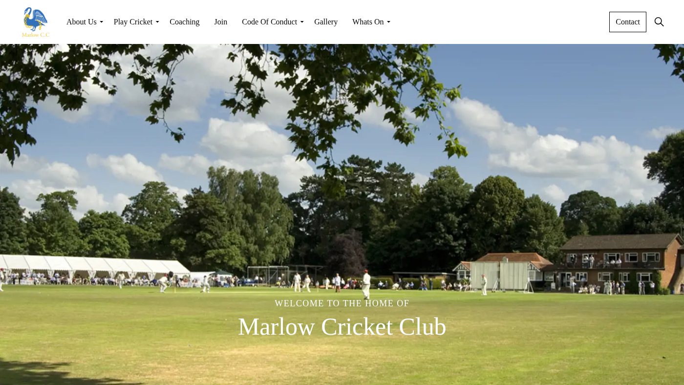 The home page of marlowcc.co.uk