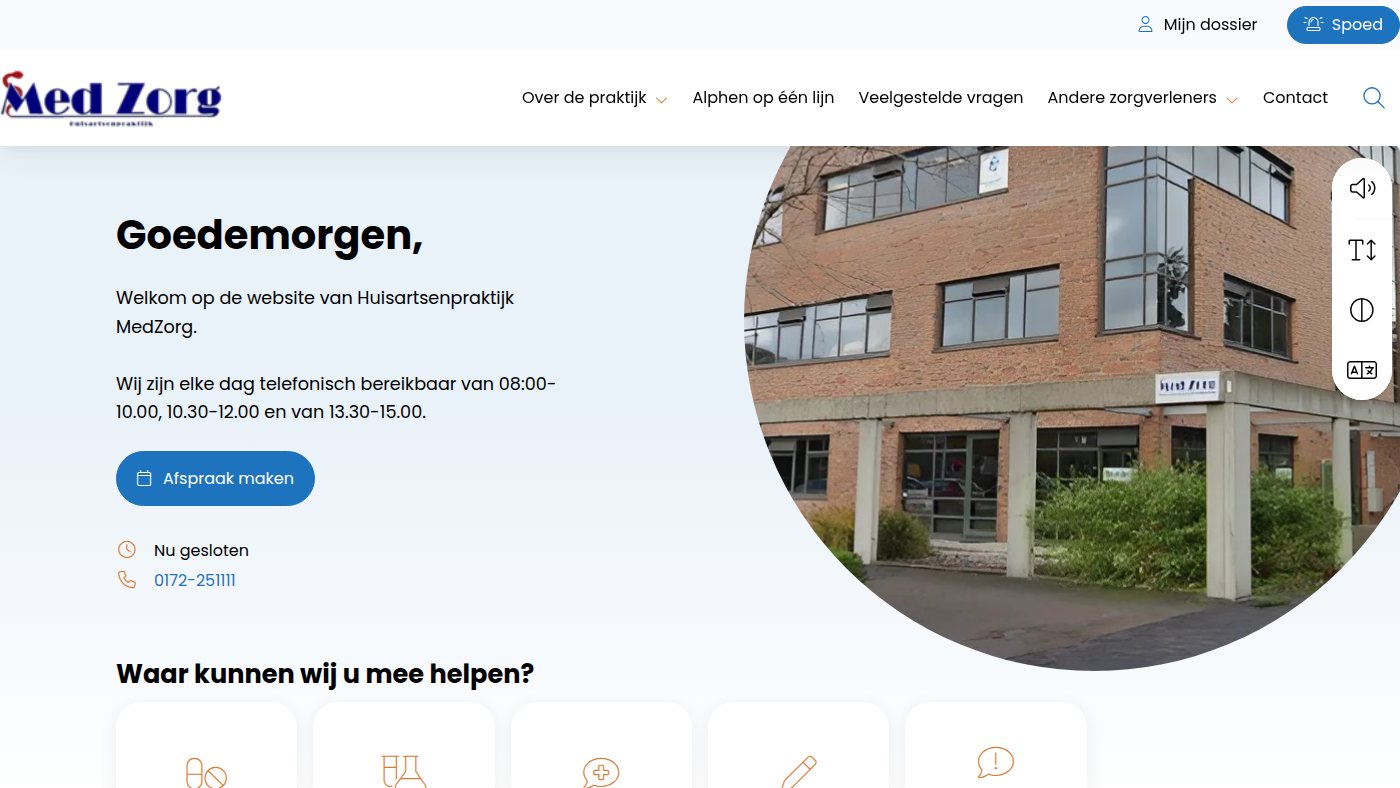 The home page of huisartsenmedzorg.nl