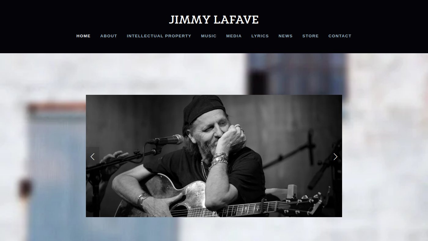 The home page of jimmylafave.com