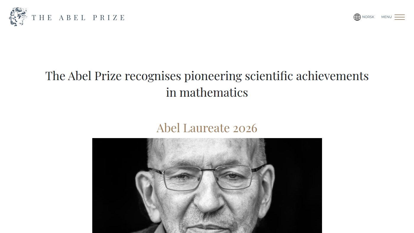 The home page of abelprize.no