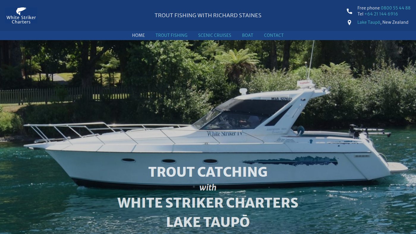The home page of troutcatching.com