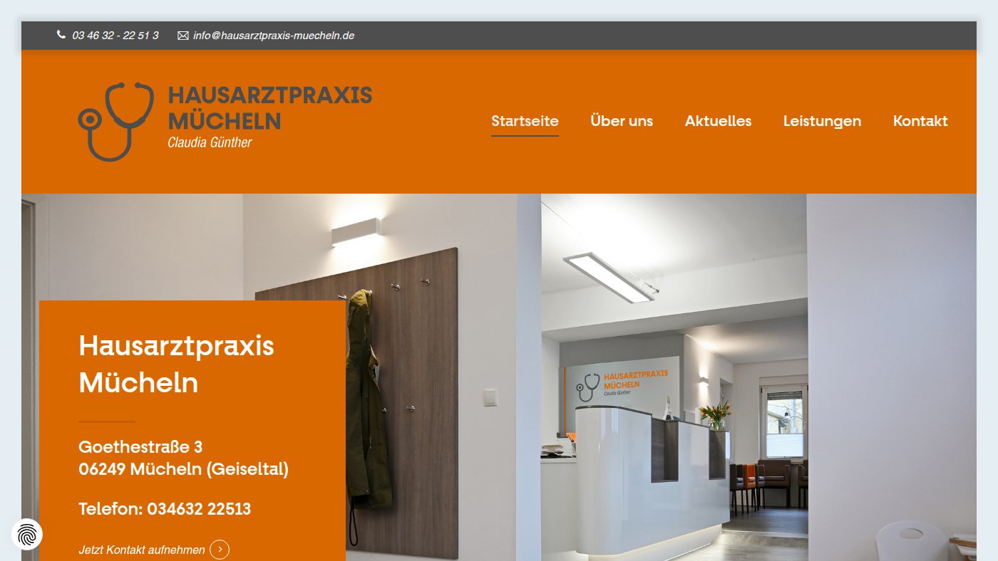 The home page of hausarztpraxis-muecheln.de