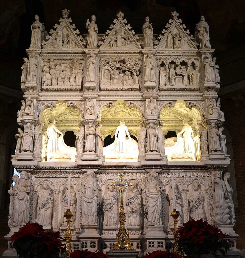 Giovanni di Balduccio, Tomb of St Augustine, 1362–1365, San Pietro in Ciel d'Oro, Pavia