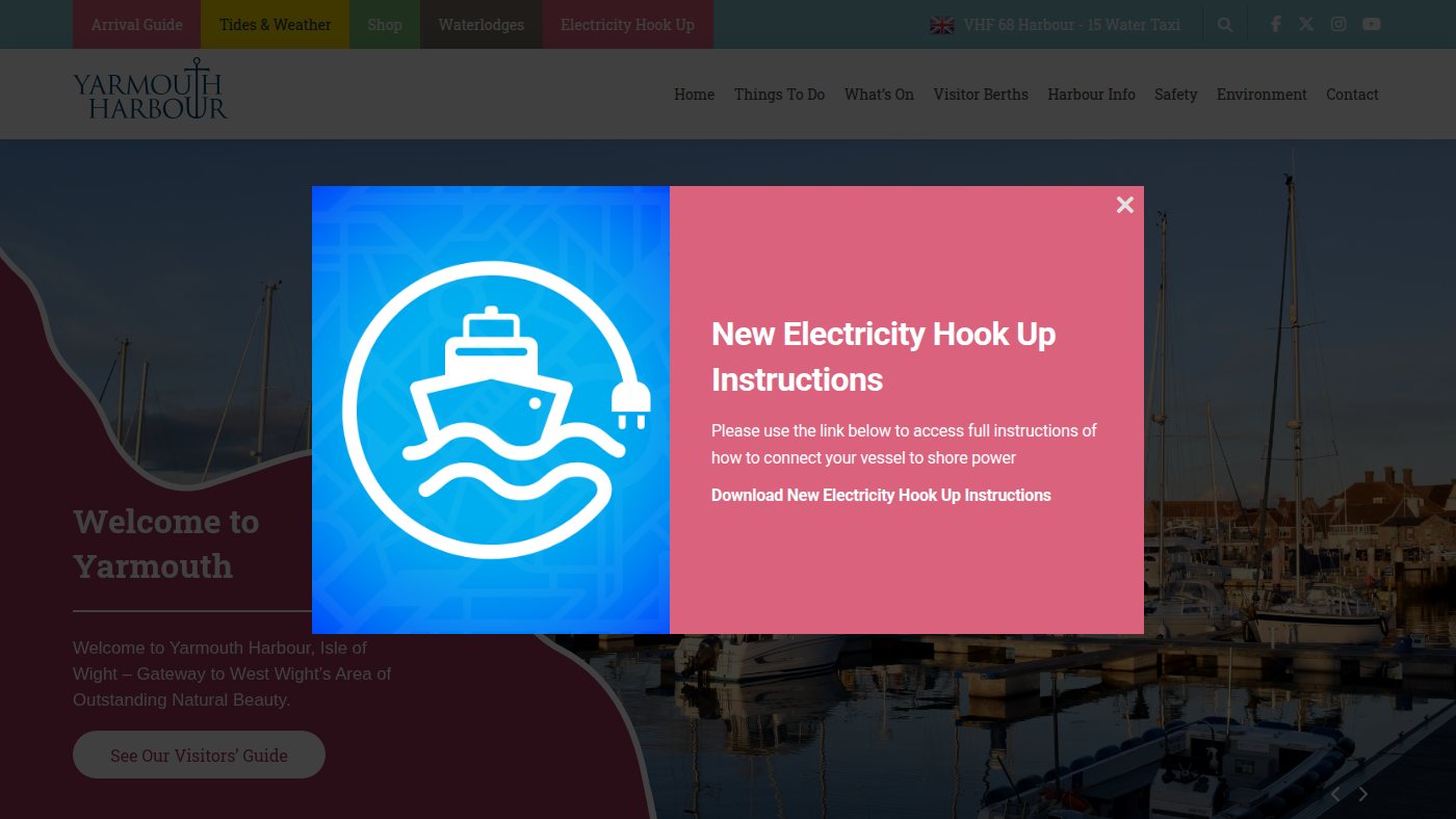 The home page of yarmouth-harbour.co.uk