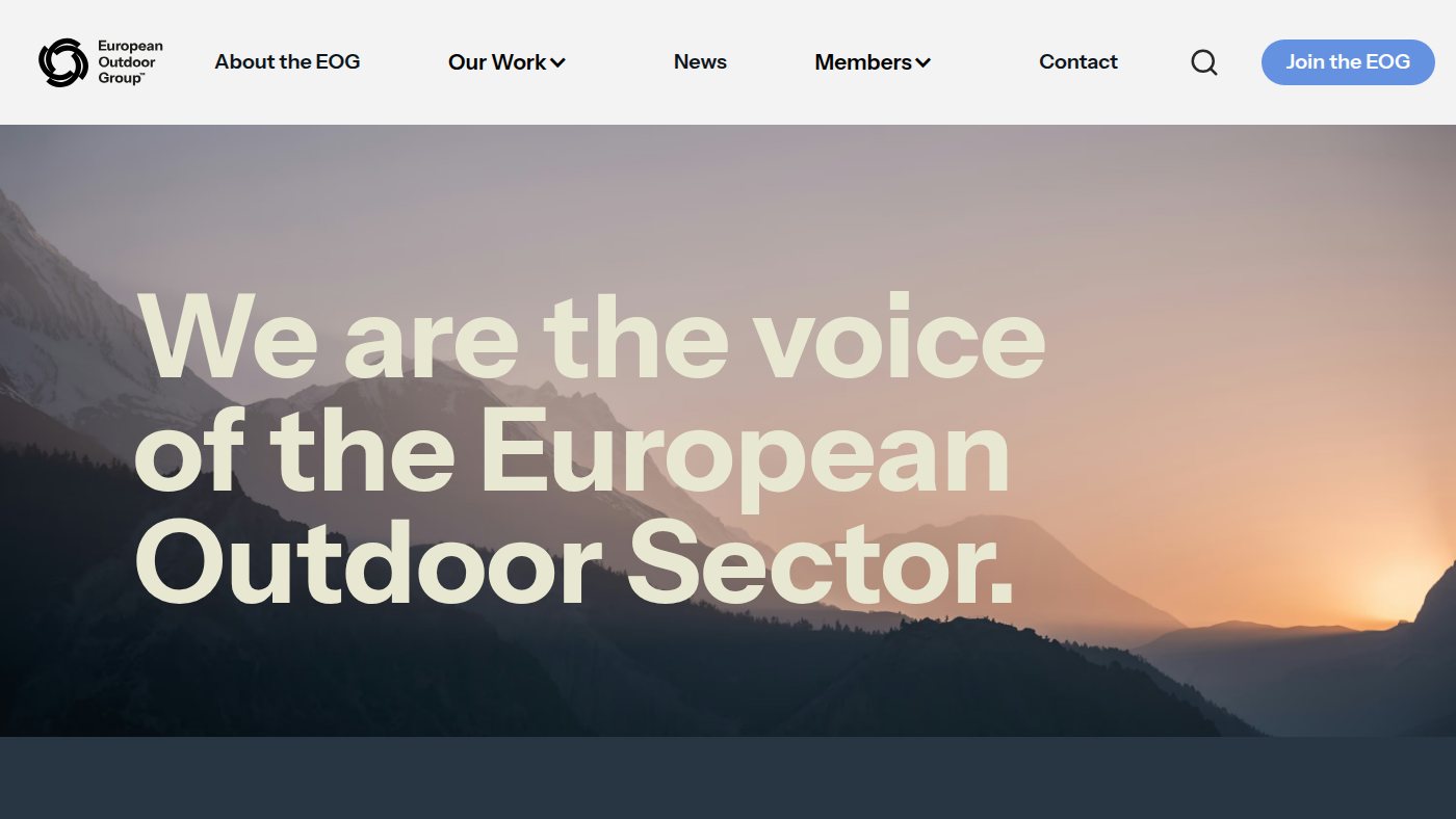 The home page of europeanoutdoorgroup.com