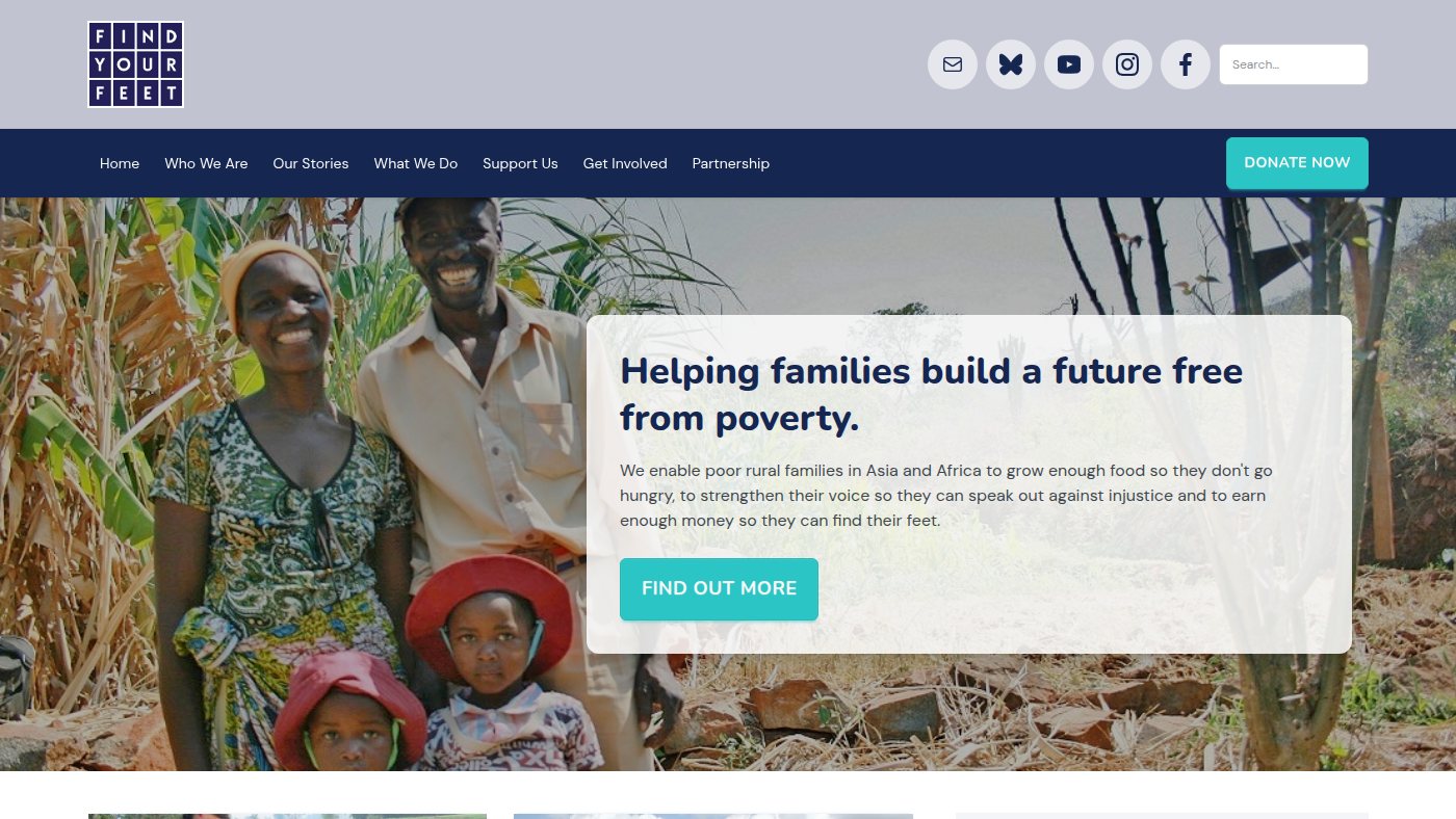 The home page of find-your-feet.org