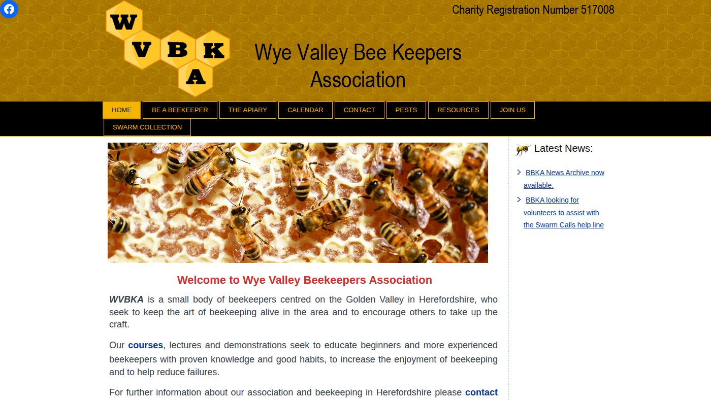 The home page of wyevalleybeekeepers.org