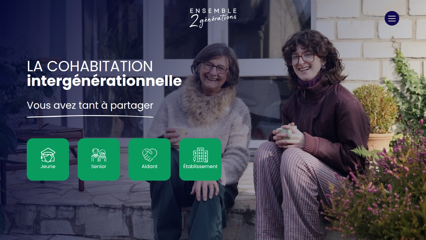 The home page of ensemble2generations.fr