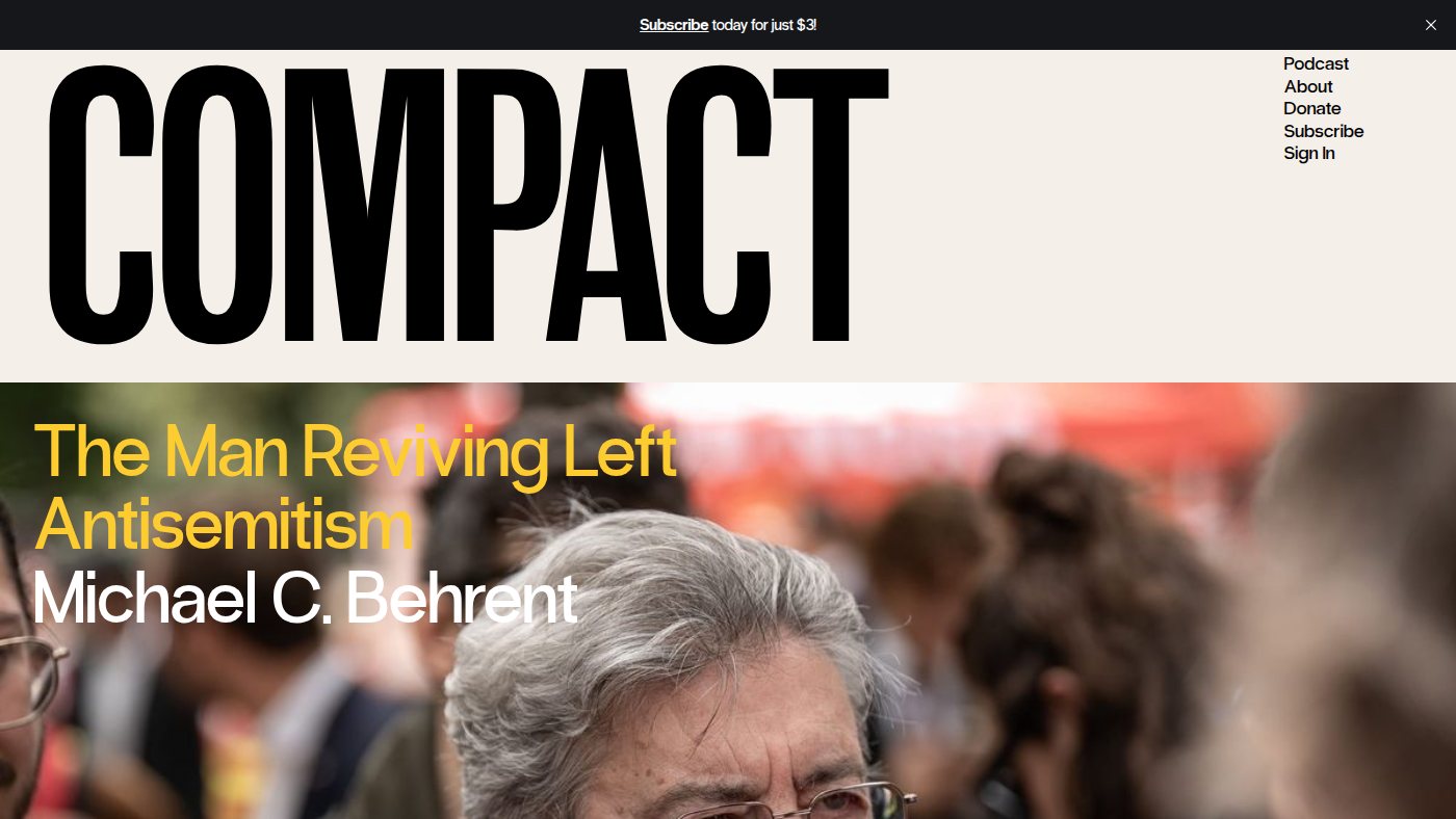 The home page of compactmag.com