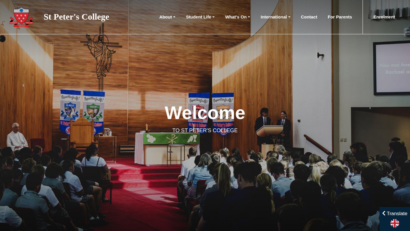 The home page of stpetersgore.school.nz