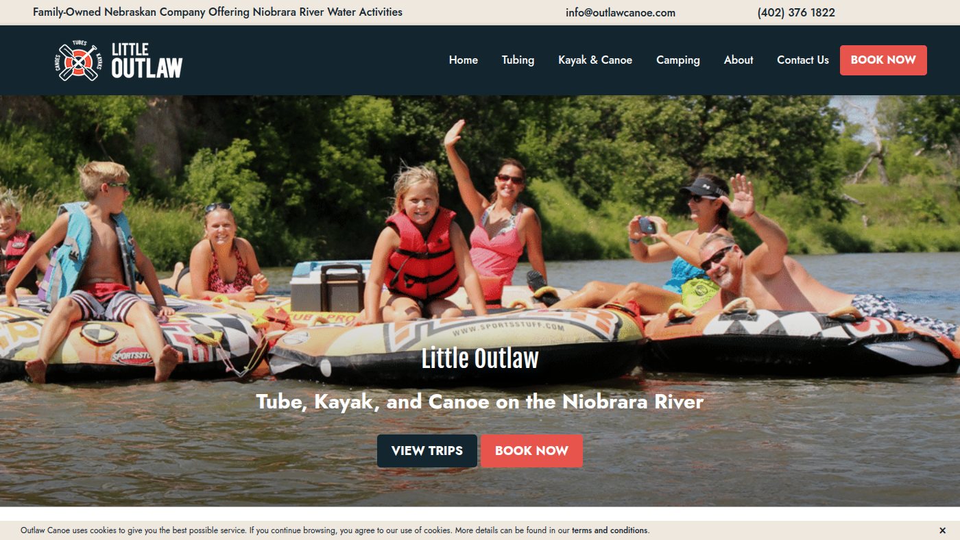 The home page of outlawcanoe.com
