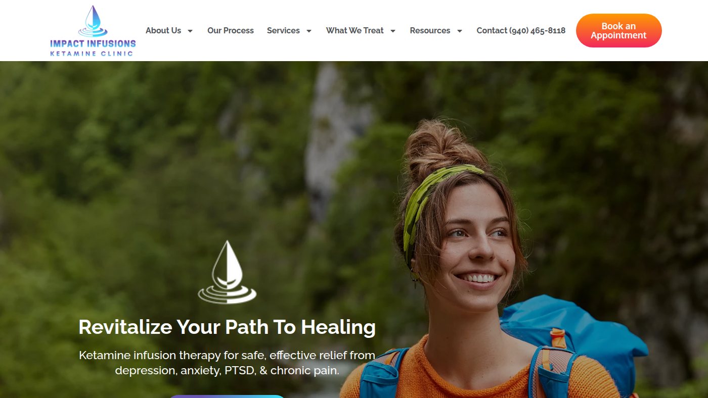 The home page of impactinfusions.com