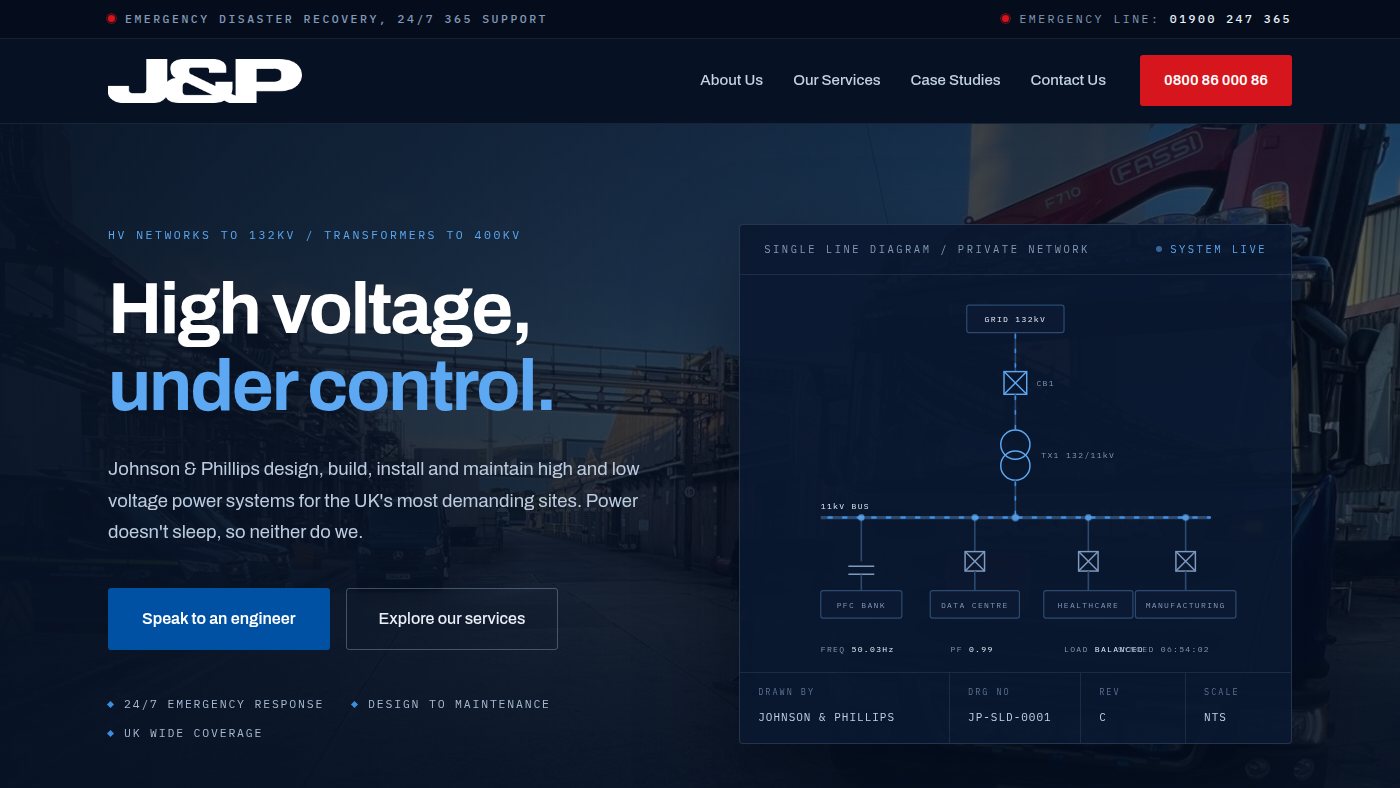 The home page of johnsonphillips.co.uk