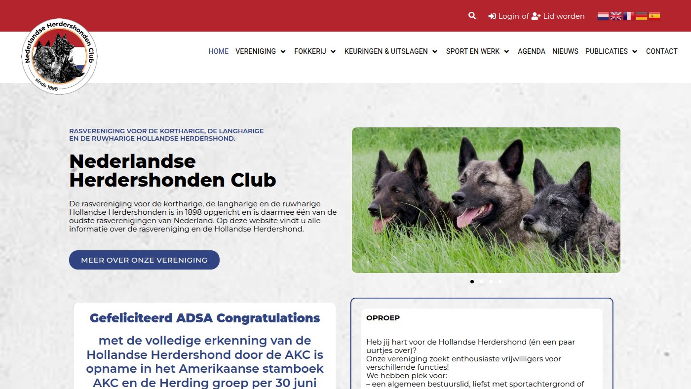The home page of hollandseherder.nl