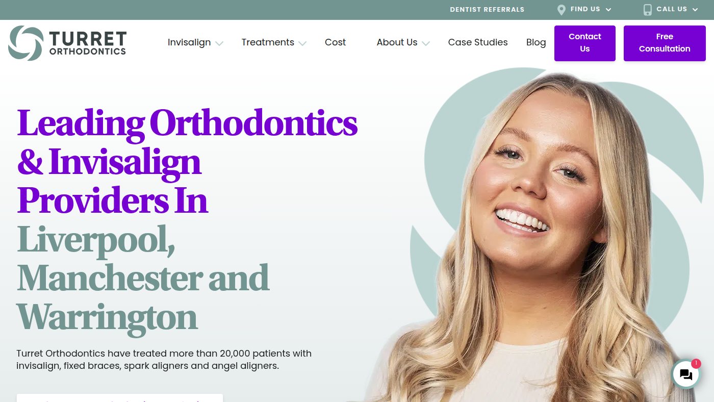 The home page of turretortho.co.uk