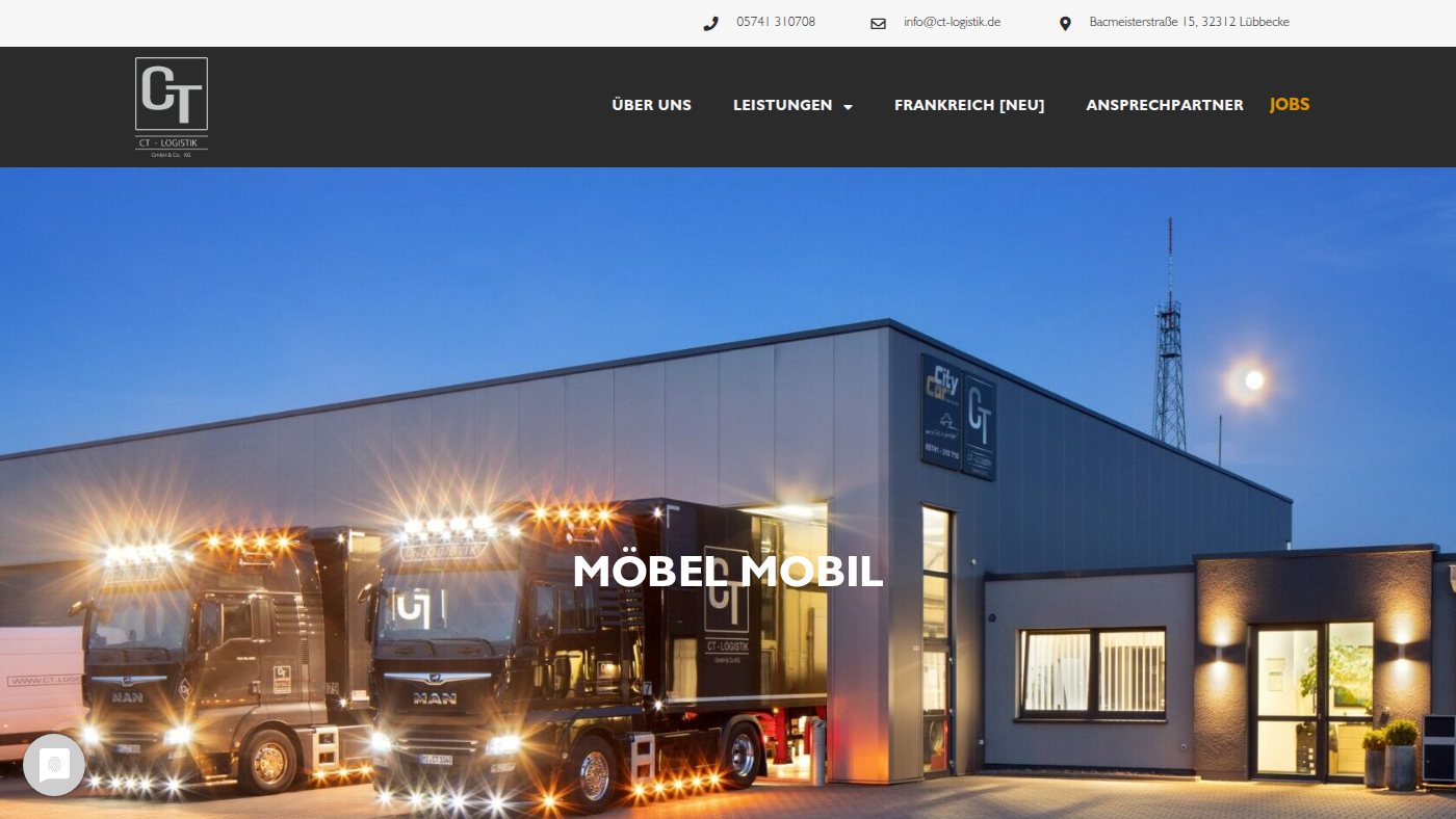 The home page of ct-logistik.de