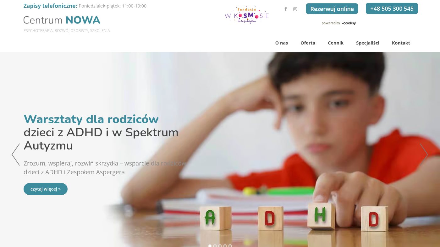 The home page of centrumnowa.pl