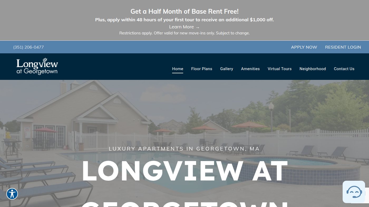 The home page of longviewapartments.com