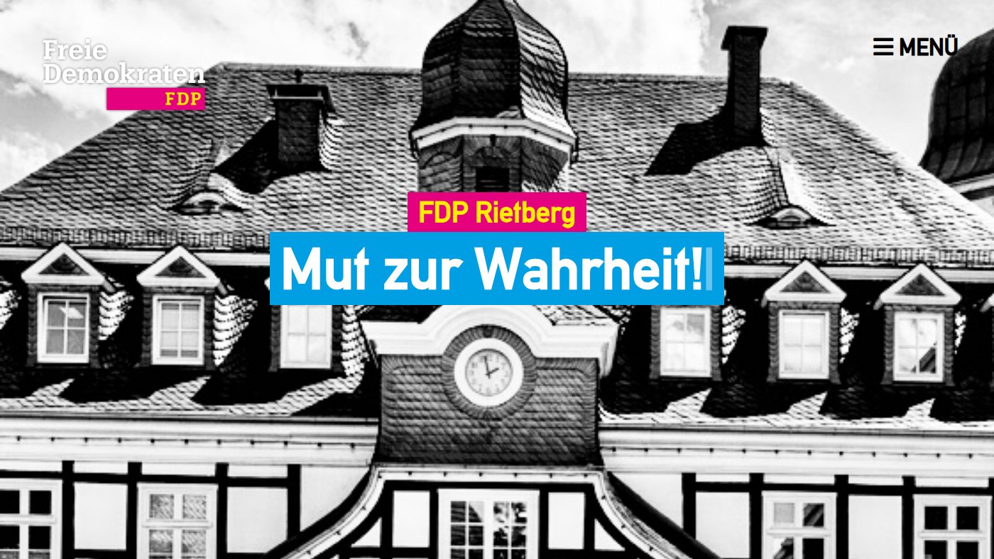The home page of fdp-rietberg.de