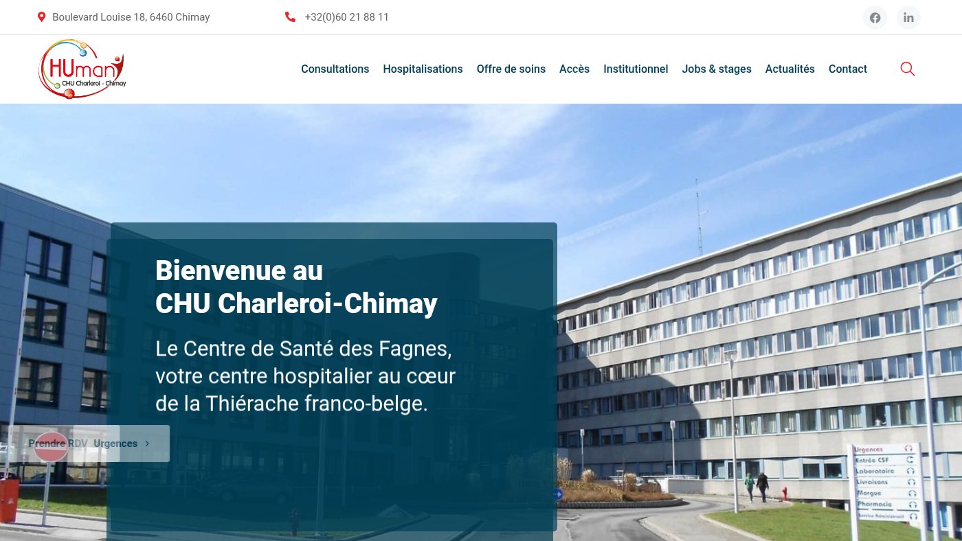 The home page of csf.be