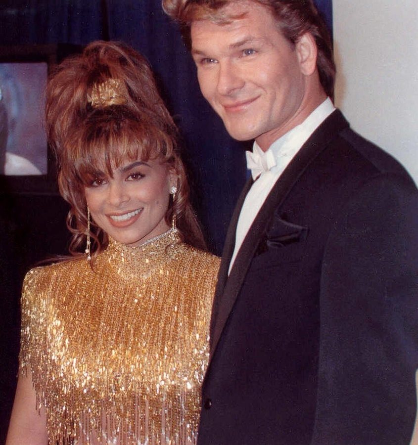 Swayze i Paula Abdul na rozdaniu nagród Grammy w 1990 roku