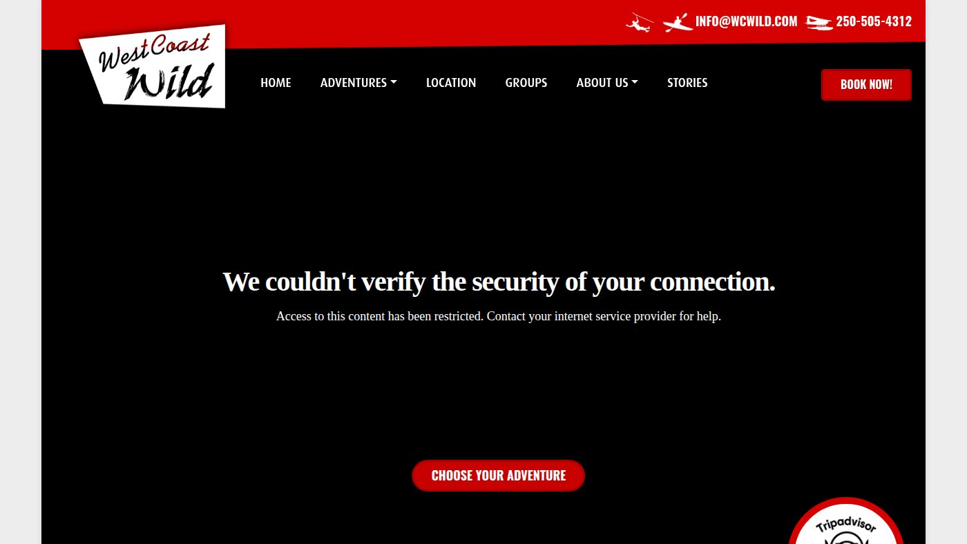 The home page of wcwild.com