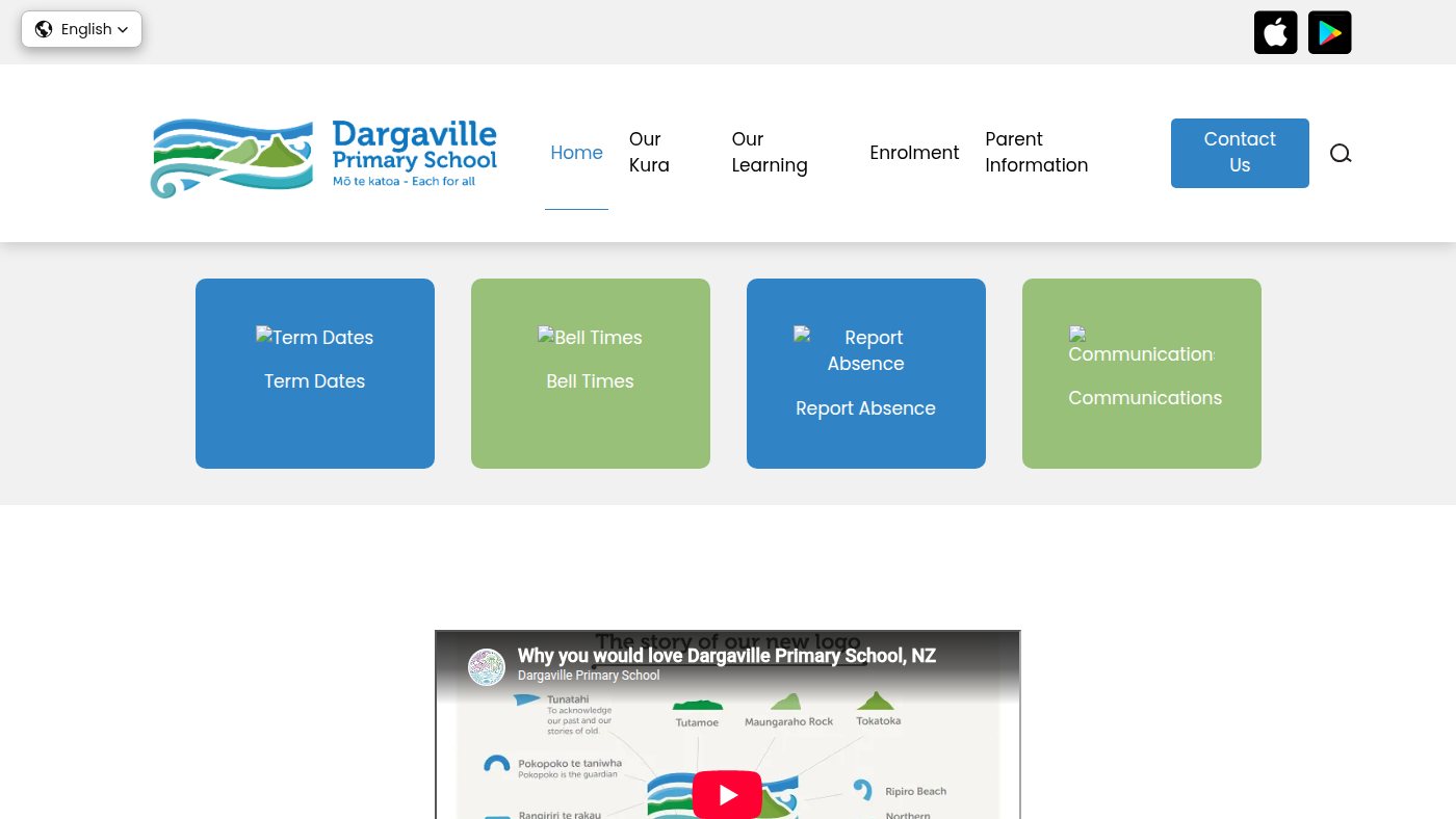 The home page of dargavilleprimary.school.nz