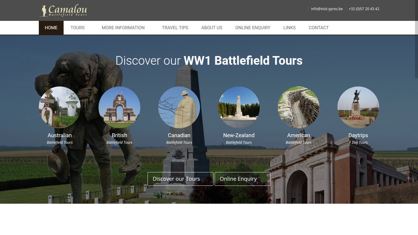 The home page of camalou.com