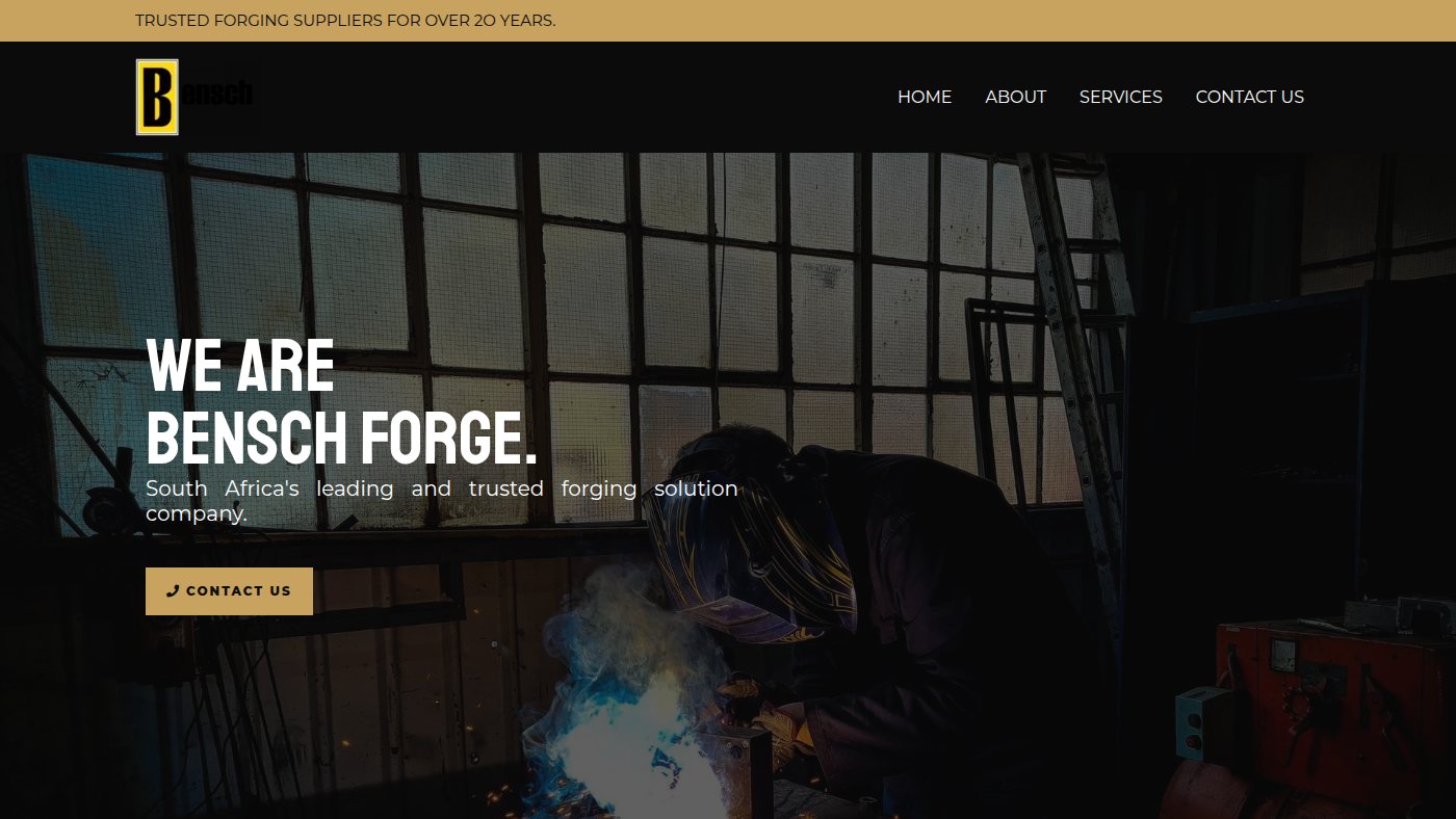 The home page of bensch.co.za