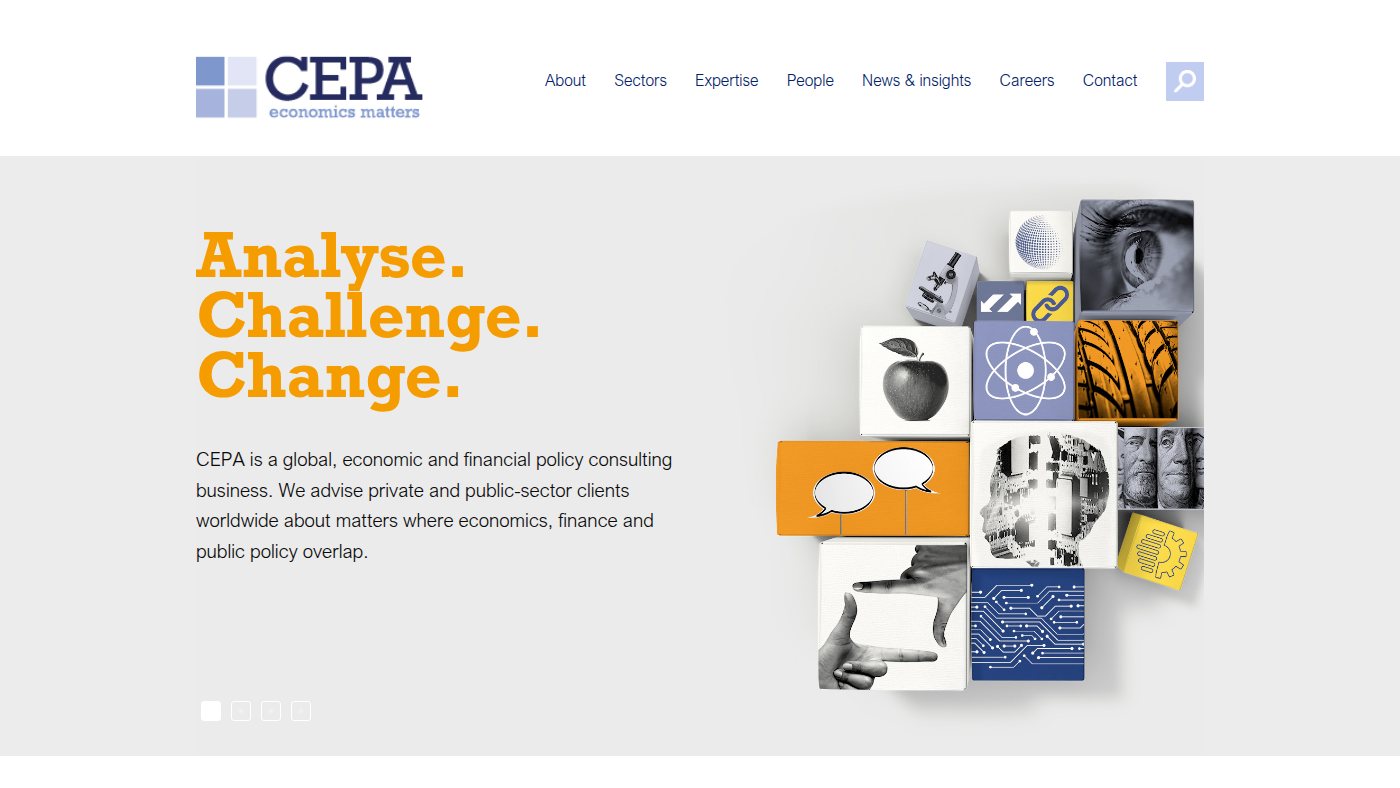 The home page of cepa.co.uk