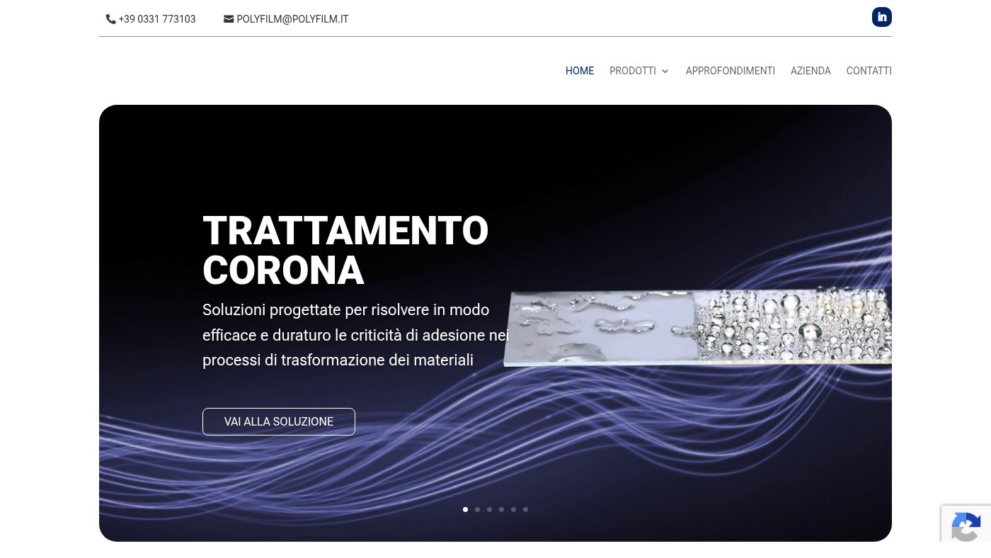 The home page of polyfilm.it
